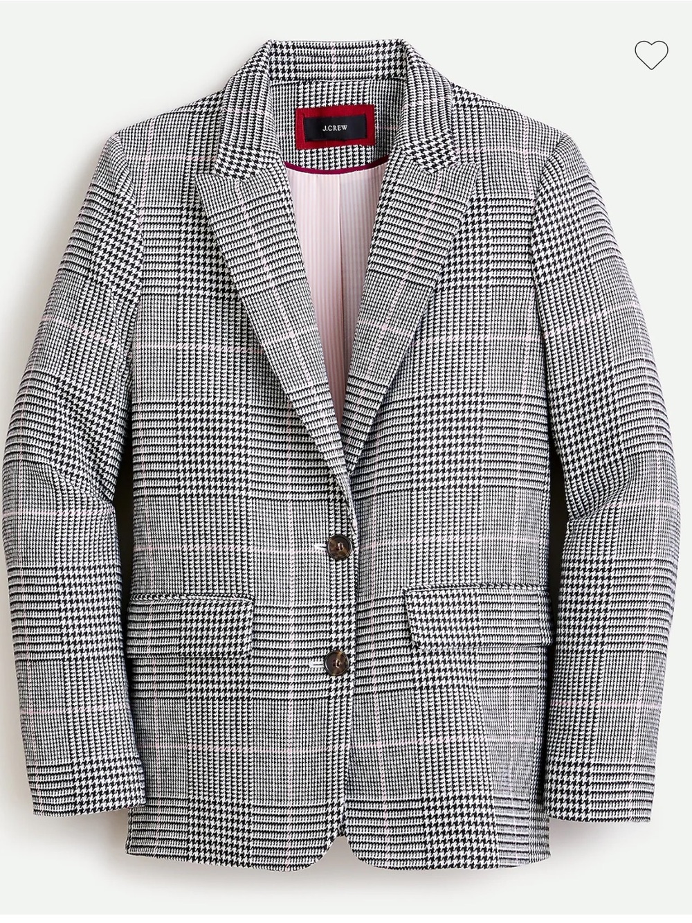 J.Crew Boyfriend blazer in plaid Italian wool